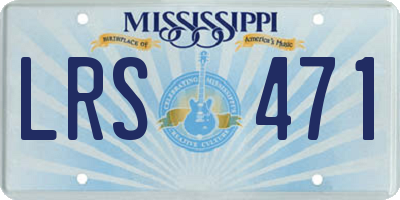 MS license plate LRS471