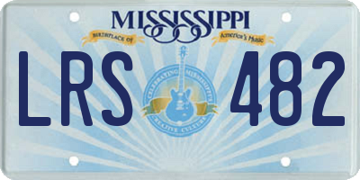 MS license plate LRS482