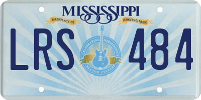 MS license plate LRS484