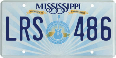 MS license plate LRS486