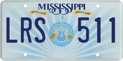 MS license plate LRS511