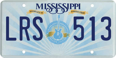 MS license plate LRS513
