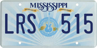 MS license plate LRS515