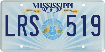 MS license plate LRS519