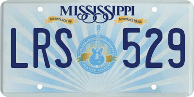 MS license plate LRS529