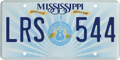 MS license plate LRS544