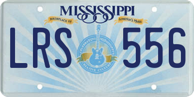 MS license plate LRS556