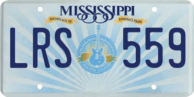 MS license plate LRS559