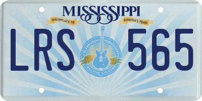 MS license plate LRS565