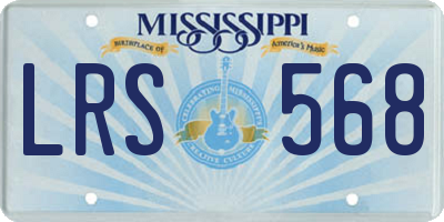 MS license plate LRS568