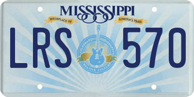 MS license plate LRS570