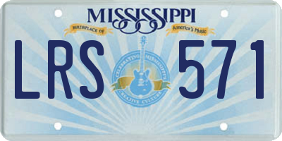 MS license plate LRS571