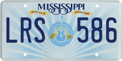 MS license plate LRS586
