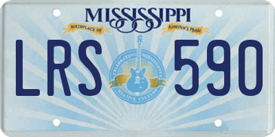 MS license plate LRS590