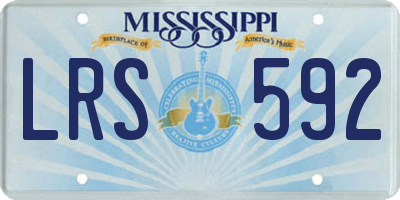 MS license plate LRS592