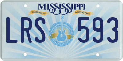 MS license plate LRS593