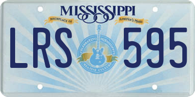 MS license plate LRS595