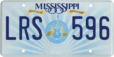 MS license plate LRS596
