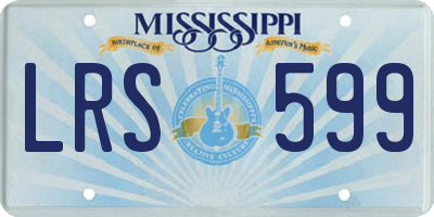 MS license plate LRS599