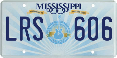 MS license plate LRS606