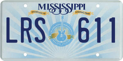 MS license plate LRS611