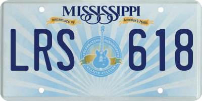 MS license plate LRS618