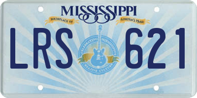 MS license plate LRS621