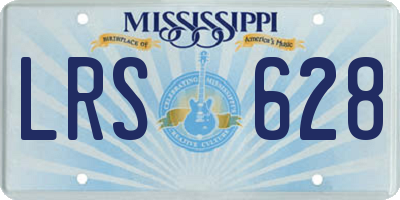 MS license plate LRS628