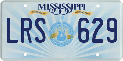 MS license plate LRS629