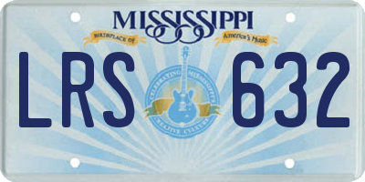 MS license plate LRS632