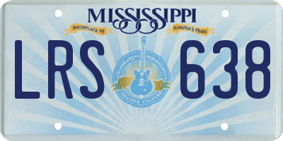 MS license plate LRS638
