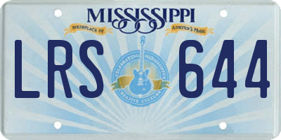 MS license plate LRS644