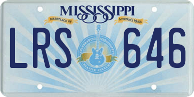 MS license plate LRS646