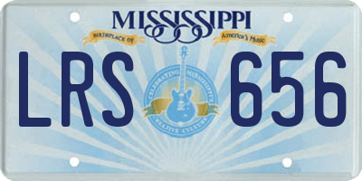 MS license plate LRS656
