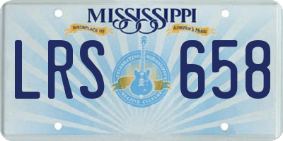 MS license plate LRS658