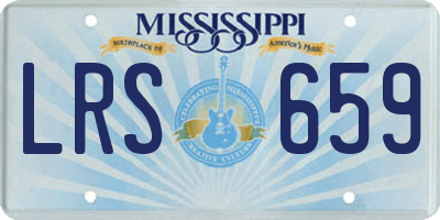 MS license plate LRS659