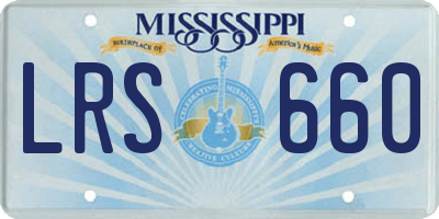 MS license plate LRS660