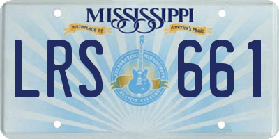 MS license plate LRS661