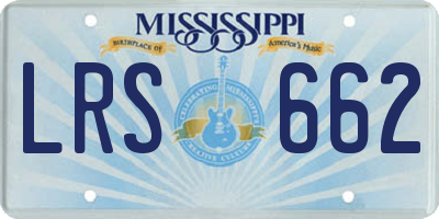 MS license plate LRS662