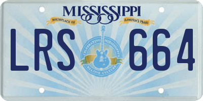 MS license plate LRS664