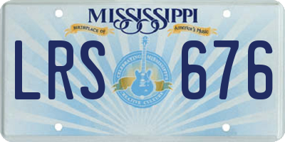 MS license plate LRS676