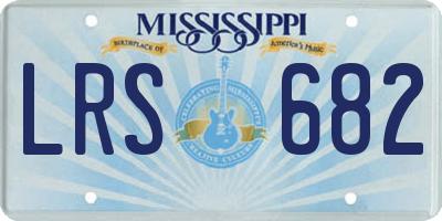 MS license plate LRS682