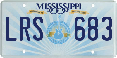 MS license plate LRS683