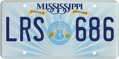 MS license plate LRS686