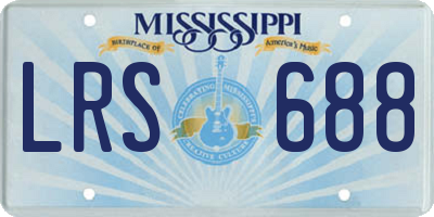 MS license plate LRS688
