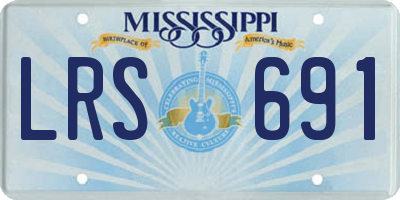 MS license plate LRS691