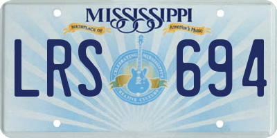 MS license plate LRS694