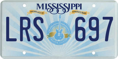 MS license plate LRS697