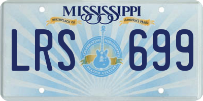 MS license plate LRS699