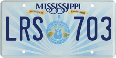 MS license plate LRS703